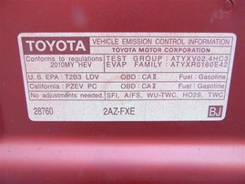2007 TOYOTA CAMRY LE RED 3.5 AT Z20277